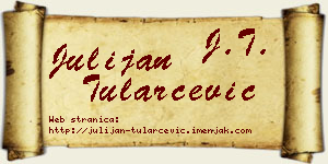 Julijan Tularčević vizit kartica
